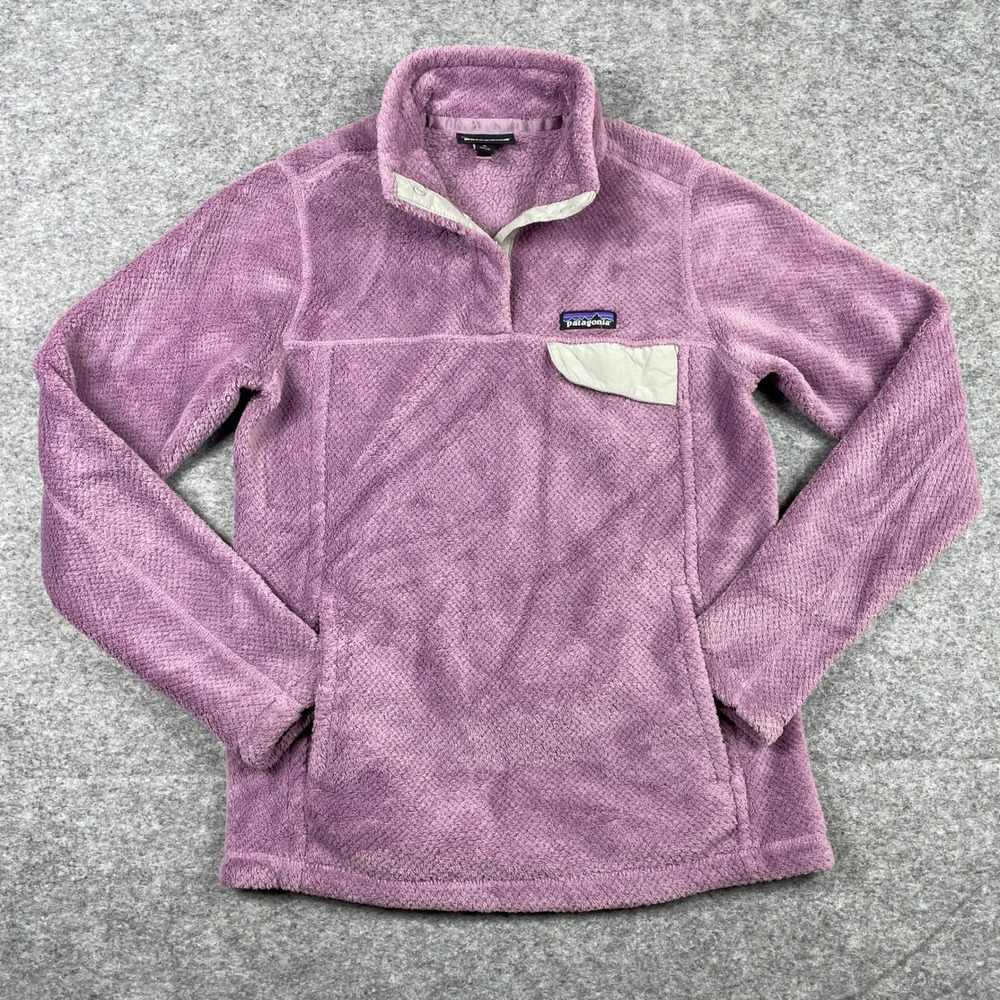 Patagonia Pullover Womens M Purple Re-Tool Snap-T Polartec Fleece Soft Outdoor
